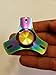 SK Stainless Steel Spinner Fidget Toy, Colorful Rainbow Metal Tri-Spinner For Use in Hand or on Tabl