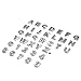 Auto Dynasty Metal Emblem Decal Logo Trim Badge Text Silver Number 1 - Not a Set