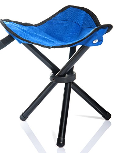 lychee Outdoor Three-Legged Foldable Folding Stool Camping Beach Fishing Chair Garden Seat Small Travelling Stool