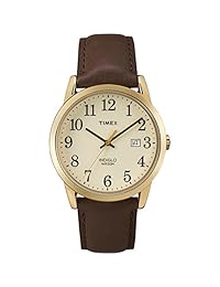 Timex - Reloj de pulsera para hombre con correa de piel de 1.496 in