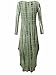 JayJay Women Casual Caged Neck Tie Dye Long Sleeve Maxi Dress with Pocket,Olive,2XL