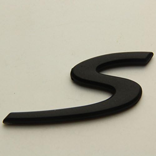 Aupas Metal Matte Black Small S Badge Emblem Letters Rear Trunk Tailgate Sticker For 2011-2016 2017 porsche cayenne 911 macan boxster carrera panamera