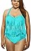 Pandolah Women's New Plus Size High Waist Padded Bikini Set Fringe Swimwear