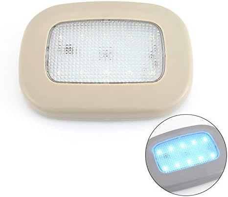 Amazon Baoqi 車のインテリア読書灯自動usb充電ルーフマグネット自動昼光トランクdrlスクエアドーム車両屋内天井ランプ ベージュ ブルーライト ライト 照明アクセサリー 車 バイク