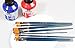 Magic Touches Paint Brush Set (9 Sizes), Finest Synthetic Nylon Flat Tip, Best Absorption Durability for Acrylic Watercolor Oil Gouache, Painting Art Supplies for Beginners to Professional Artists