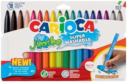 Carioca felt-tip pens, jumbo, box of 18, multicolor price in Egypt