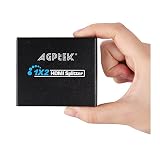 1X2 Mini HDMI Splitter 1080P 3D Support, AGPtEK 1-in-2-out Digital HDMI V1.3 Splitter Distributor Compatible with HDTV, Home Theater LED Blu Ray PS4 STB