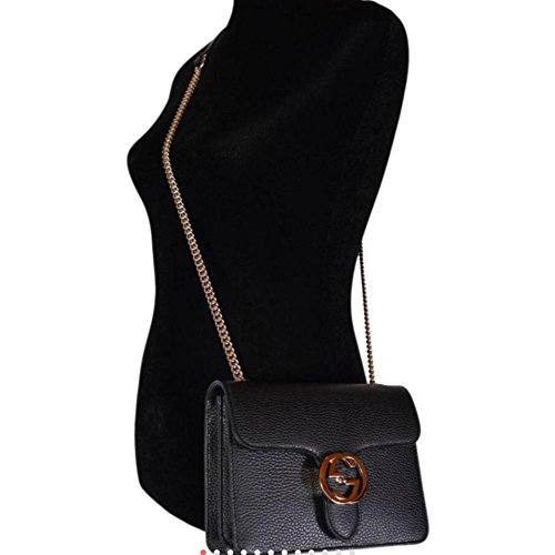 Gucci Bree Guccissima Black Crossbody Leather Bag New Gear UP Swag