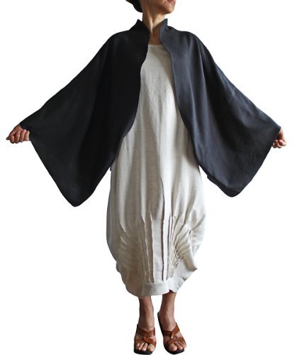 Sawan Women's Mix Burmese Silk Flying Squirrel Jacket Black