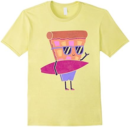 Men's Hawaiian Tee: Funny Pizza Hawaiian Shirt 2XL Lemon