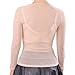 May&Maya Women's Long Sleeve Sheer Mesh Top (S, Beige)
