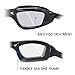 GLOUE Premium Swimming Goggles with Attached Ear Plugs Underwater Glasses No Leak, Clear Anti-Fog Lenses, Comfortable Nose Piece, Soft Durable Rubber Silicone for Adult Men Women Youth Kids Child