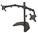 EZM Basic Horizontal Dual Free Standing Monitor Mount Stand with Grommet Mount Option Up to 27