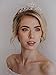 SWEETV Rose Gold Wedding Tiara for Bride, Crystal Tiaras and Crowns for Women, Princess Tiara Costume Crown for Birthday Party Prom