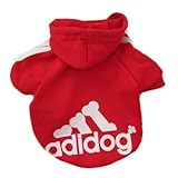 Zehui Pet Dog Cat Sweater Puppy T Shirt Warm Hoodies Coat Clothes Apparel Red M