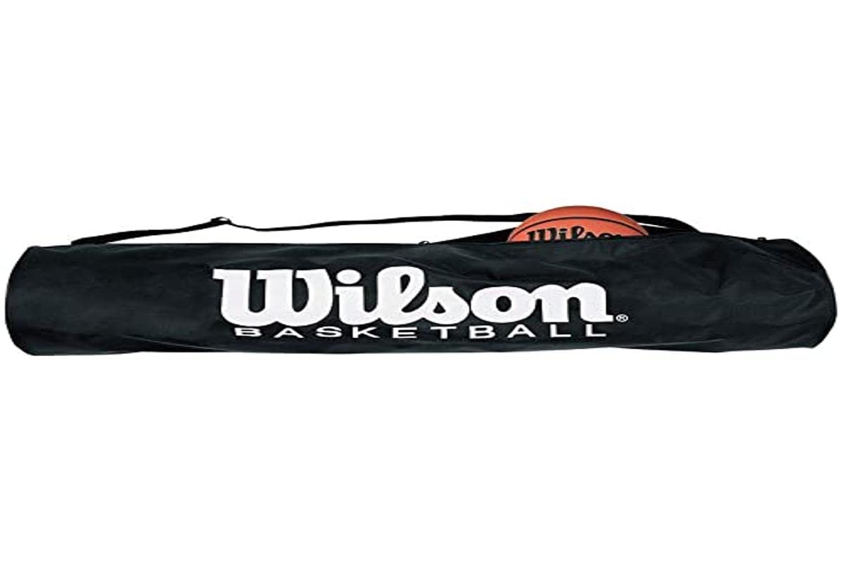 Wilson Basketball Bag, Elongated for Up to 5 Balls with Zipper, Adjustable Shoulder Strap, Black, WTB1810, Uni โ image 1