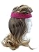 Mullet Wig 80s Vintage Rocker Long Blonde Brown Party Tennis Costume Pink Headband Included … (Brown)