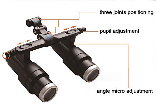 ZETA Dental Binocular Loupes One-Way Spiral High Magnification Magnifier 5.0X