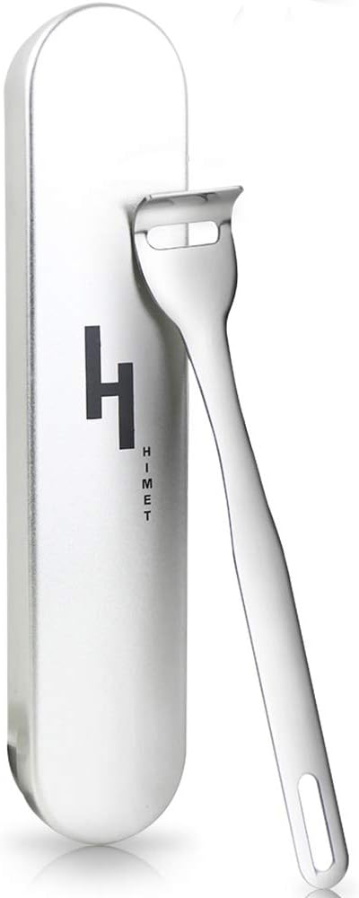 HIMET Tongue Scraper, UPGRADED Stainless Steel Tongue Cleaner, Tongue Brush That Fresh Breath Protects Taste Bud, Exquisite and Portable Package of Tounge Scraper Cleaner,Suitable for Home, Travel
