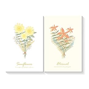 2 Panel Sunflower and Maple Leaf Painting Wall...
