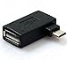 Fun-Home 2Pack Right Angle USB 2.0 Micro Male to USB Female Host OTG Adapter for Samsung, Firestick,Playstation Classic, SNES Mini/Classic,Chromecast and More Smartphone or Tablet with Power Features