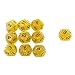 Pack of 10 Yellow Twelve Sided D12 Dice Playing D&D Warhammer RPG Board Game Favours