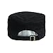Rayna Fashion Men Women Vintage Distressed Washed Cotton Twill Cadet Army Cap Adjustable Military Hat Flat Top Baseball Cap Black