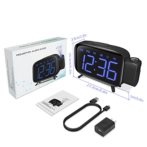 ELEHOT Direct Alarm Clock Projection Clock Digital with Power Adapter