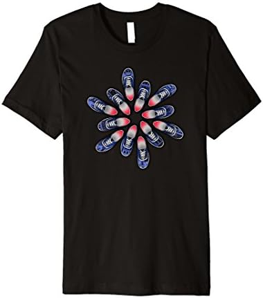 Mens Custom Blue Sneakers Cool Sneaker Lover Illustration Tshirt XL Black