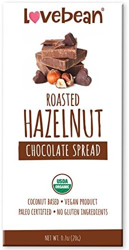 Lovebean Superfood Fudge Spread, Roasted Hazelnut, Squeeze Packs (Box of 10 Packs)
