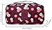 iSuperb Travel Bra Organizer Bag Underwear Pouch Waterproof Personal Garment Bag Case (Wine with Floral Pattern)