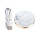 GMYLE Wireless Charger Aluminium Mini Qi for S7 / S6 / Edge, Note 5, Nexus and all Qi-Enabled Devices - Champagne Gold / White Marble (NPL730061)