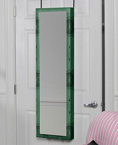 Mirrotek 3VU1448GM Triple View Professional Over The Door Dressing Mirror with 4 Mirrors, Green Marble