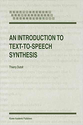 An Introduction To Text To Speech Synthesis Text Speech And Language Technology 3 Dutoit Thierry 9781402003691 Amazon Com Books