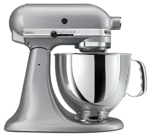 Kitchenaid ksm85 4.5-quart tilt-head stand mixer - silv…