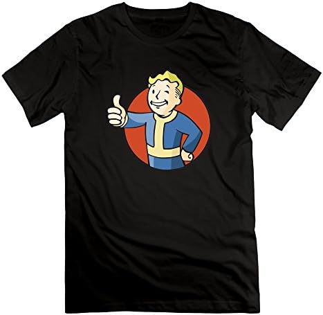 HEDONE Men's Fallout Vault Boy Thumbs Up T-Shirts Black