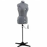 SINGER Female Adjustable Gray Dress Form Fits Sizes