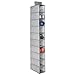 mDesign Fabric Over Rod Hanging Closet Storage Organizers, Includes a Wide 6-Shelf Sweater Organizer, and a Narrow 10-Shelf Shoe Rack - Textured Print - Set of 2 - Gray