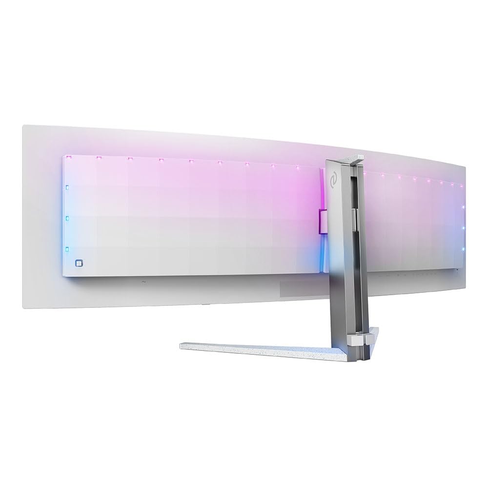 Philips Monitors Evnia 49M2C8900L - 49 Zoll DQHD OLED Curved Gaming Monitor, 144 Hertz, 0,03ms GtG, HDR400, Ambiglow (5120x1440, HDMI 2.1, DisplayPort 1.4, USB-C, USB Hub) Weiss 6