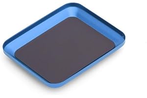 Screw Magnetic Tray Aluminum Alloy Organizer for Nuts Bolts Screws Storage with Magnetic Mat for Workshop Bench Automotive Ma