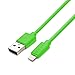 LINKPIN 10ft PVC USB Sync Cable with Lightning Connector [Apple Mfi Certified] for iPhone 7/7 Plus / 6s / 6s Plus / 6/6 Plus, iPad Pro Air 2 and More (Green)