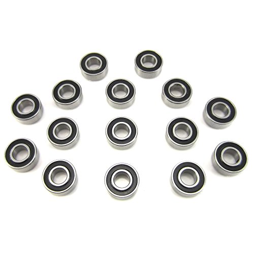 Traxxas Craniac, Skully Precision Ball Bearing Kit Black (15) Rubber Sealed