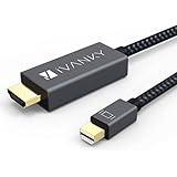 Thunderbolt to HDMI Cable iVanky 6.6ft Nylon Braided [Optimal Chip Solution, With Cable Tie] Mini DisplayPort to HDMI Cable for MacBook Air/Pro, Surface Pro/Dock, Monitor, Projector, More - Space Grey