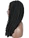 Kalyss 100% Hand Braided Dreadlocks Braids Hair Wigs for Black Women Lightweight Long Rolls Twist Braided Premium Japanese Synthetic Wigs
