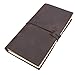 Handmade Travelers Notebook - Refillable Leather Travel Journal Writing Diary,3 Inserts,192 Pages,Standard 8.5 x 4.5 in, Coffee Brown