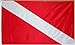 Diver Flag - 3 foot by 5 foot Polyester (NEW)