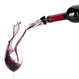 Wine Aerator Pourer, Mayetori Premium Anti Liquid Diffuser Decanter Spout with Wine Stopper and Wine Foil Cutter (black)