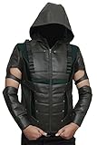 Green Arrow Hoodie Leather Full Costume M