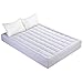 Luxury mattress Collection 100% Cotton 300 Thread Mattress Pad Cover Down Hotel Use Alternative Pillowtop Mattress Topper(Queen,Printing）