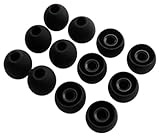 12pcs: Large (L) Black Replacement Eartips Earbuds for Monster Beats Dr. Dre Tour, Powerbeats, urBeats 2.0, HeartBeats 2.0 (Lady Gaga), DiddyBeats and Turbine Pro, Gratitude, DNA, Diesel VEKTR, iSport Victory, iSport Immersion, Inspiration, ClarityMobile, NCredible N-Ergy In-Ear Stereo Earphones